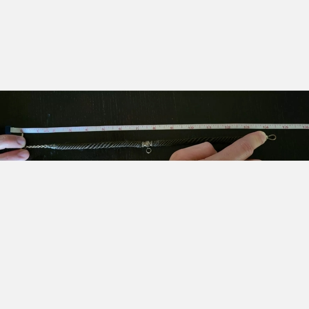 Sold Antique 10k Gold Enamel Mourning Hair Necklace - Picture 11 of 12
